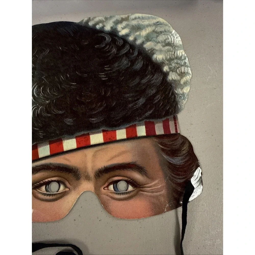 Victorian Officer Of Black Watch Paper Mask Fascimile of Genuine Victorian Mask